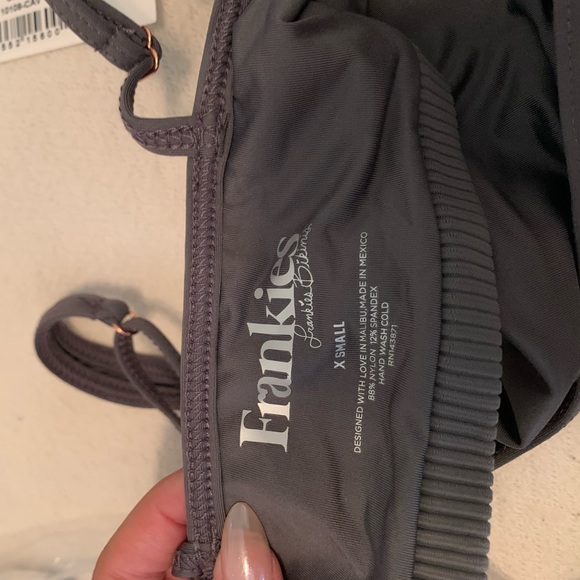 Frankie’s Bikinis Greer Top in Grey - Picture 3 of 3